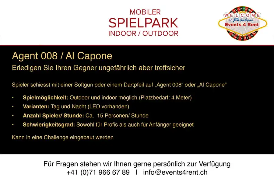 Agent 008 | Deluxe Spiele Events4Rent