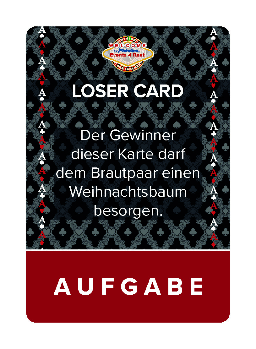 Loser Cards | Hochzeit Events4Rent