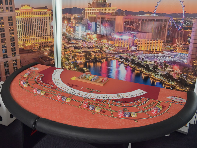Baccara Spieltisch | Mobiles Deluxe Casino zum Mieten