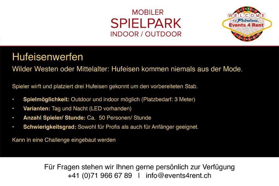 Hufeisenwerfen | Deluxe Spiele Events4Rent