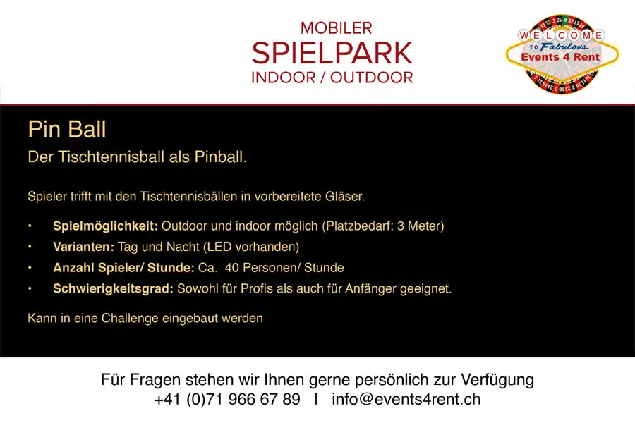 Pinball | Deluxe Spiele Events4Rent