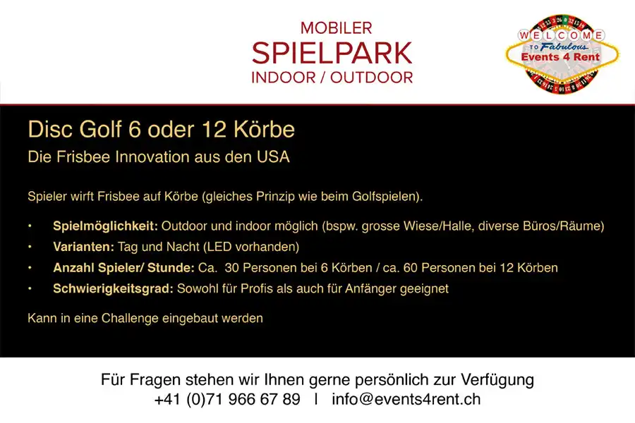 Disc Golf | Deluxe Spiele Events4Rent