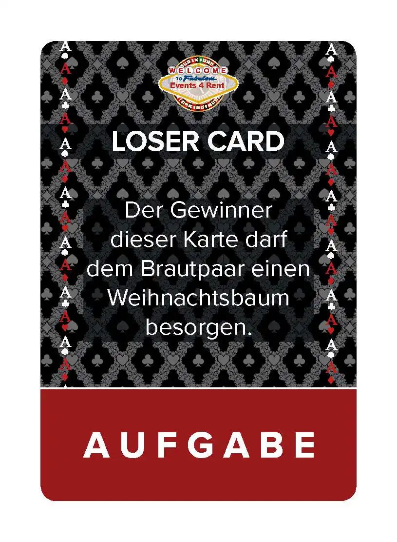 Individuelle Loser Cards | Individuelles Branding Events4Rent