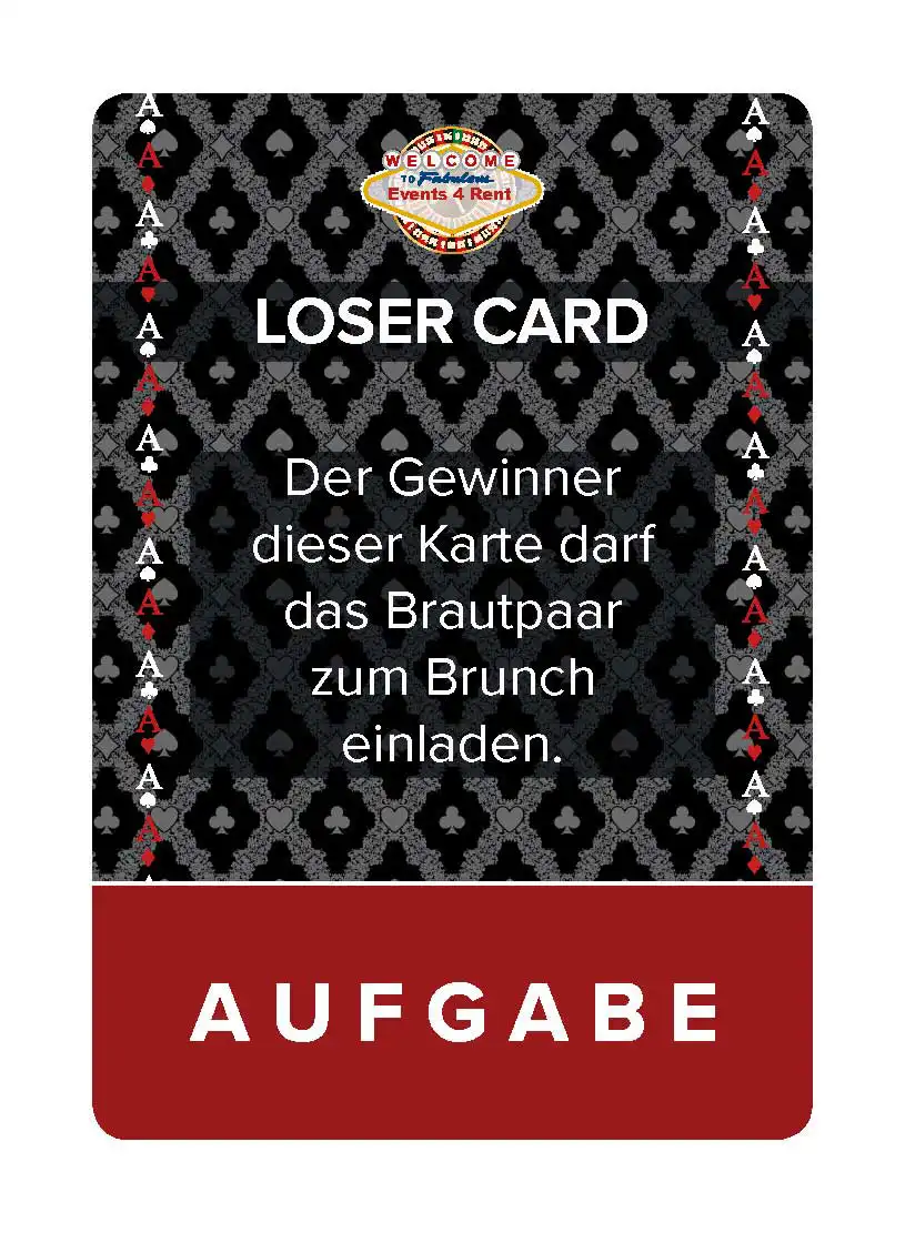 Individuelle Loser Cards | Individuelles Branding Events4Rent